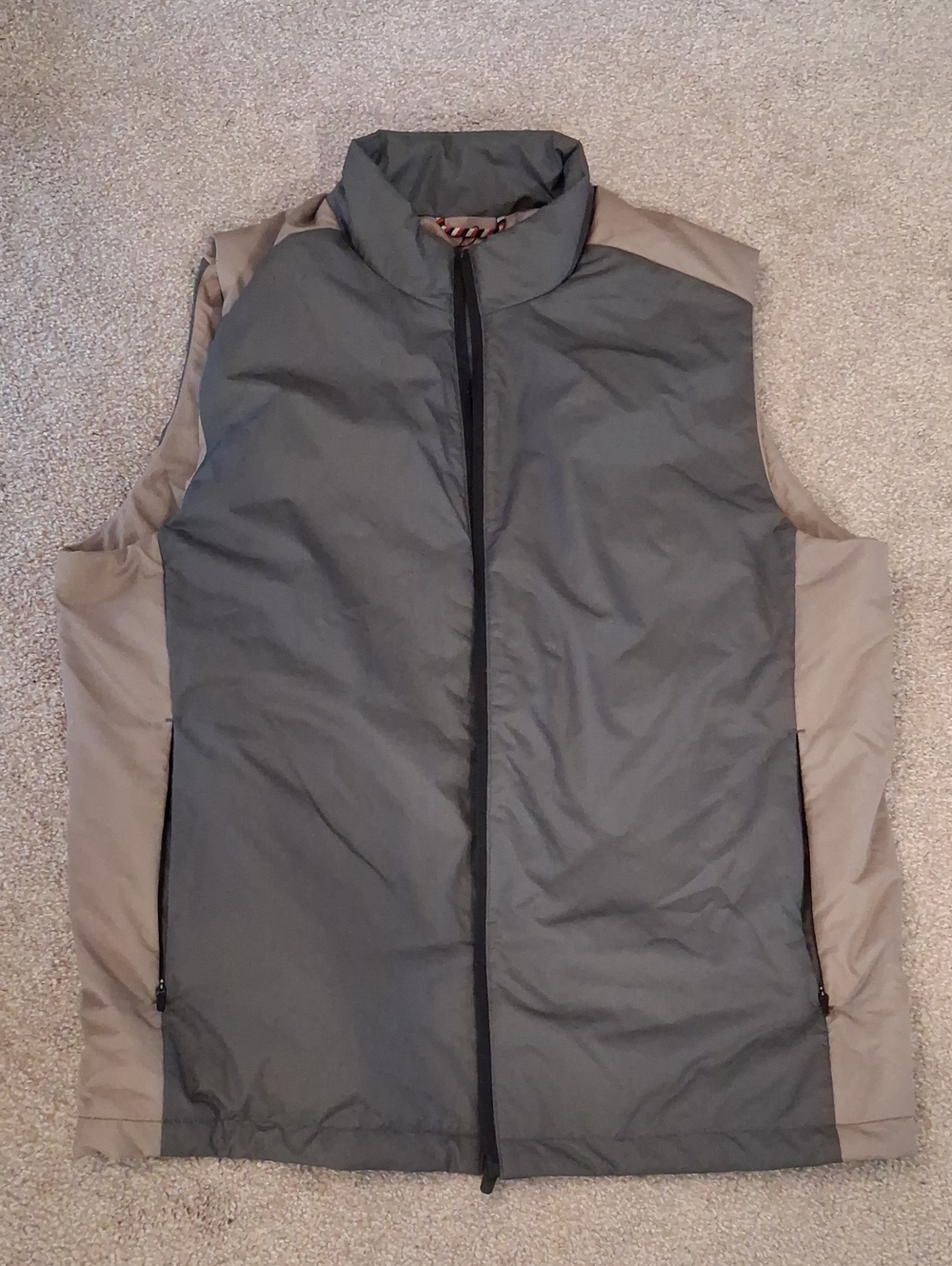 NWT Johnson & Murphy XC4 Men's Two-Tone Performance Golf Vest Gray-Taupe XL